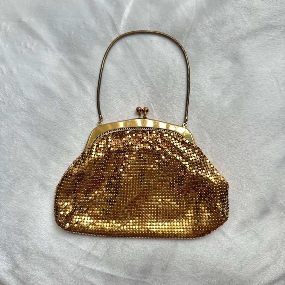 VINTAGE Gold Mesh Evening Bag